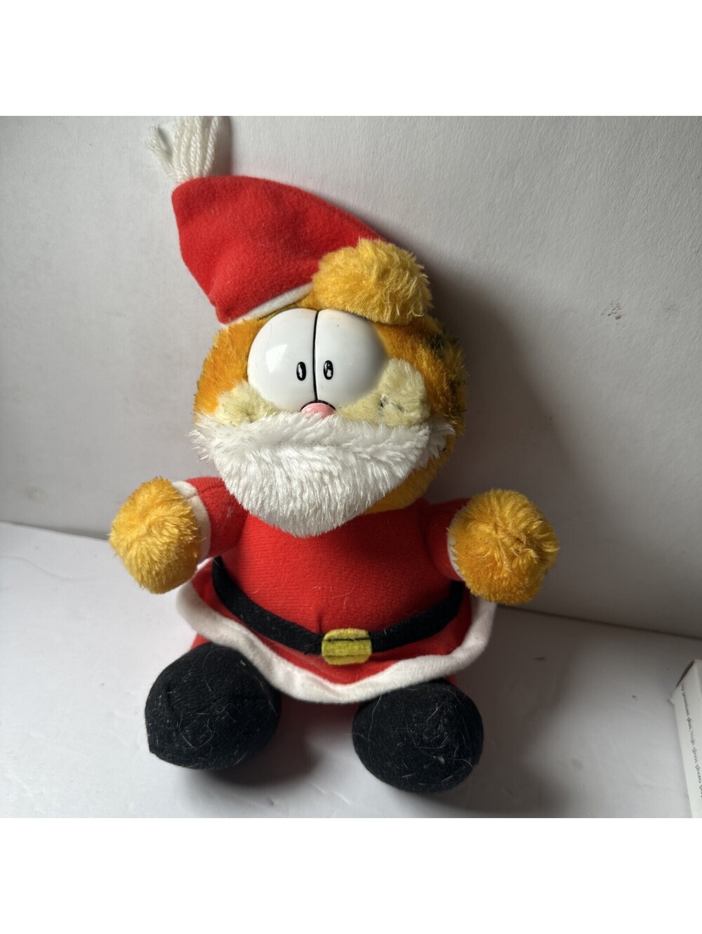 Garfield Cat Santa Claus Plush Stuffed Toy Christmas 1983 Cartoon